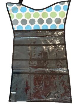 Thirty-One Gifts Polka Dot Hanging Organizer Blue, Green, Gray Cute!